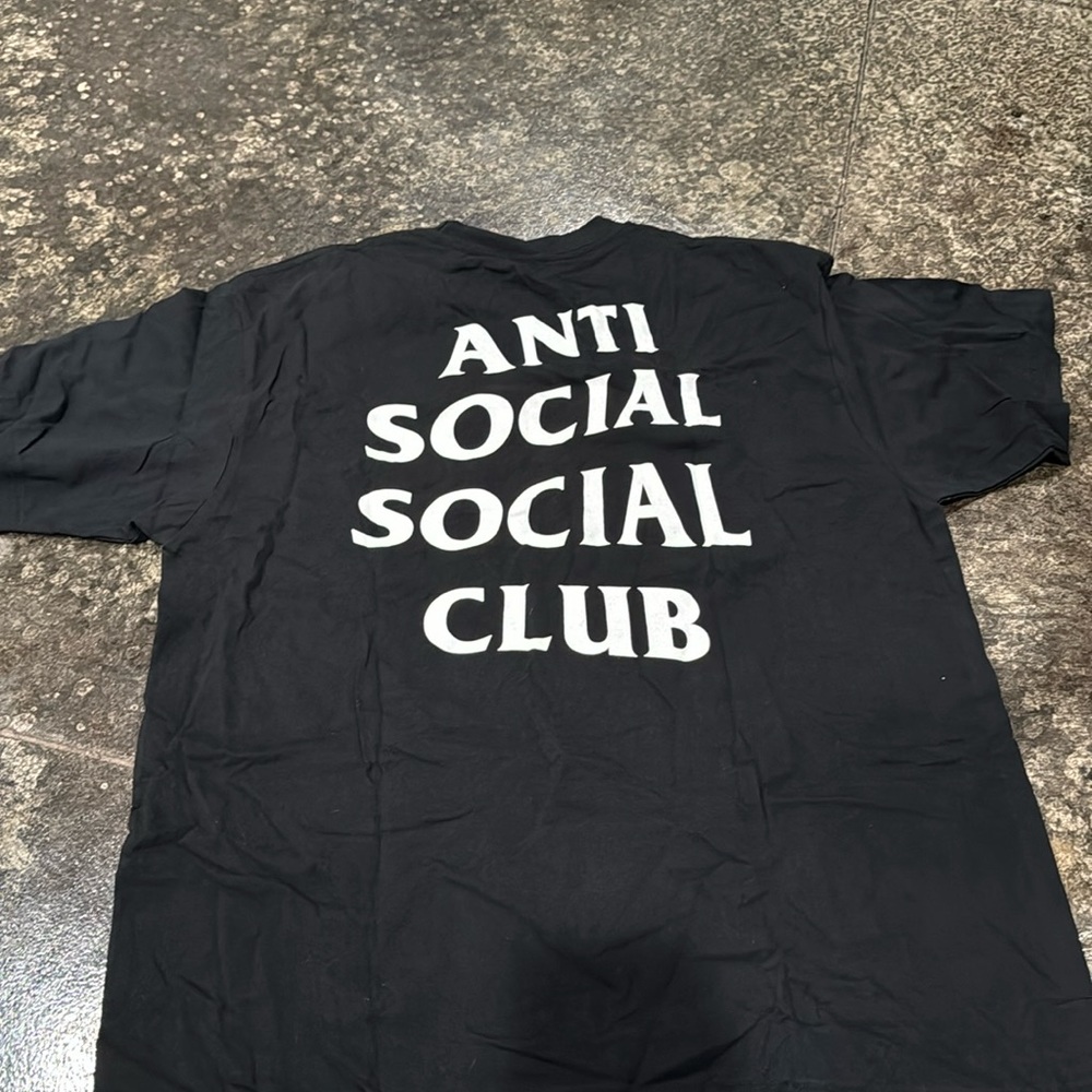 2 black anti social social club tee